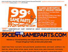 Tablet Screenshot of 99centgameparts.com